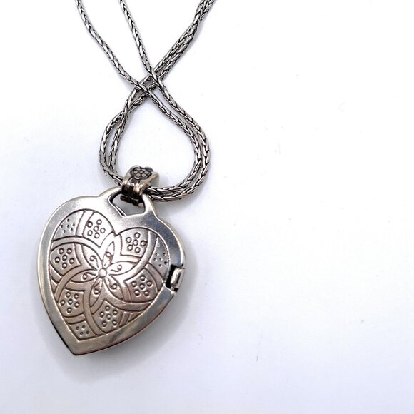 Brighton Floral Heart Locket Necklace - 4562 - Picture 2 of 4